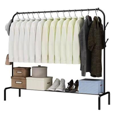 China Multifunctional Industrial Single Pipe Rail Clothing Rack Clothes Metal Storage Hanging Rack For Garment Display for sale