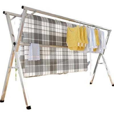 China Multifunctional Indoor Portable Cloth Garment Rack Clothing Hanging Dryer Rack for sale