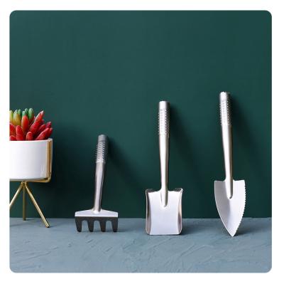 China Anti - Slip Handle Stainless Steel Potted Garden Tools Plants , Mini Garden Tools for sale