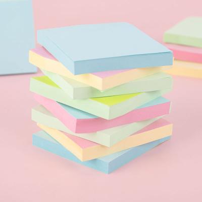 China Wholesale Custom Self-adhesive 3 in X 3 in Color Series Self-stick Notes Easy Mail Notepads Index It Sticky Note Posted for sale