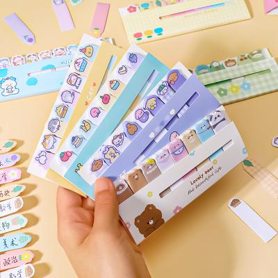 China Self Adhesive Wholesale Custom Memo Pads Animal Sticky Notes Pad Memo Pad Index Marker Kawaii School Paper Stationery for sale