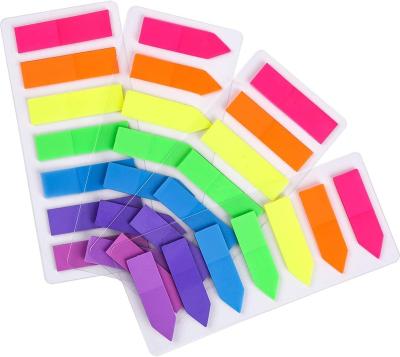 China Self Adhesive Fluorescent Colorful PET Index Tags Pop Up Notes Page Sticky Markers for sale