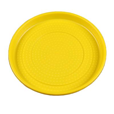 China Safeguard Breeding Cost Good Quality Round Baby Chicken Plastic Feeder Tray Poultry Feeder Pan for sale