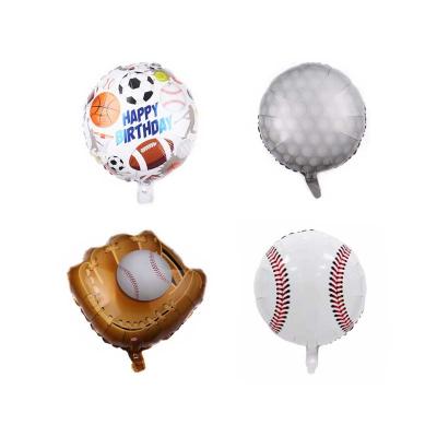 China Advertising Toy/Gift Toy/Best Toy/Party Amazon Promotional Sale 18inch Round Ball Shaped Mylar Foil Party Decorations Baseball Helium Balloon For Party Favor Toys children's birthday for sale