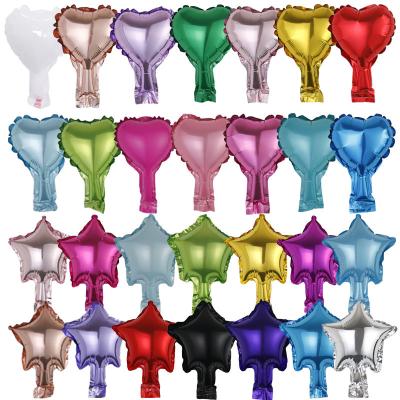 China Advertising Toy/Gift Toy/Promotional Inflatable Mini Size Mylar Helium 5inch Foil Balloon Toy Birthday Party Decorations/Party Wedding Small With Heart Shaped Star for sale