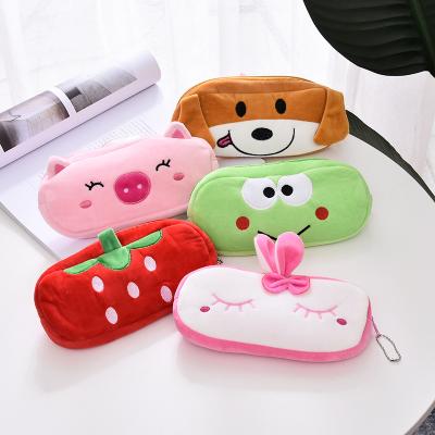 China Pencil Case Plush Pencil Case Bag for Primary and Secondary School Students Plush Stationery Pencil Case for sale