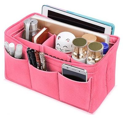 China Promotional Cosmetic Organizer NATIONAL Women Toiletry Bag Felt Storage Bag for sale