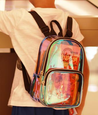 China 2021 new mini waterproof clear backpack kids backpack transparent Lsaer TPU children backpack for sale