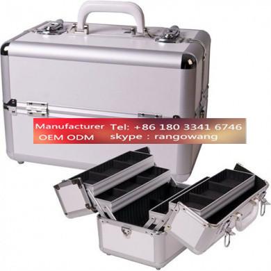 China White Pu Pro Aluminum Makeup Case for sale