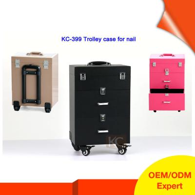 China RG Nail Polish Holder Box PVC Cosmetic Vanity Case for sale