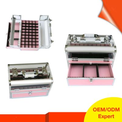 China RG Aluminum Pvc Make Up Nail Polish Organizer Box for sale