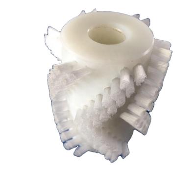 China Other White PP Stiffen Mini Rotary Cylinder Brush Roller For Machine Cylinder Glass Cleaning Roller Cleaning Brush for sale