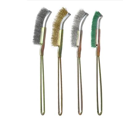 China Stainless Steel Wire Brush Long Clean Rust Handle Brush /Nylon Wire Knife Cleaning Brush/Hand Wire Brush for sale