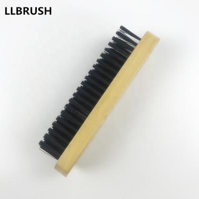 China Home Wooden Handle Horse Hair Shoe Brush Shoe Polish Brush for sale