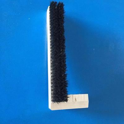 China Double row strip brush durable support aluminum alloy all size dustproof strip brush cleaning metal base square brush for sale