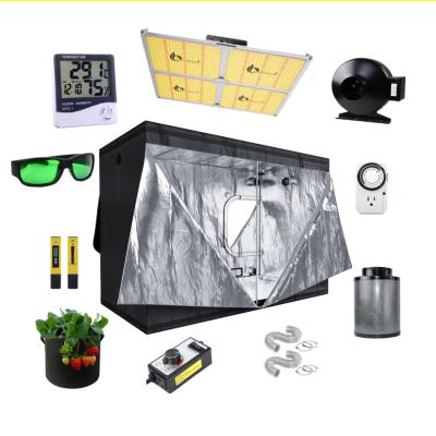 China Top Survey Easily Assembled Grow Tent Kit Hydroponic Growing System Complete LED Grow Light+4