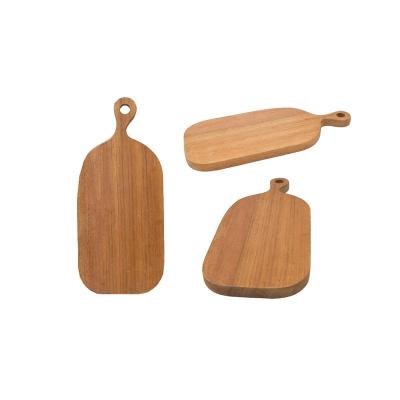 China Sustainable Wooden Kitchen Choppers For Cheese Bread Vegetables Fruits Wooden Cutting Board With Handle for sale