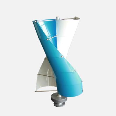 China Small 300W 12v 24v Aluminum Alloy Vertical Spiral Wind Turbine For Street Light for sale