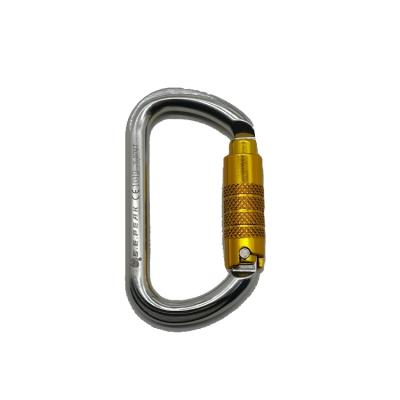 China Heavy Industry 30KN CE Certified Self-locking Aluminum Carabiners For Climbing for sale