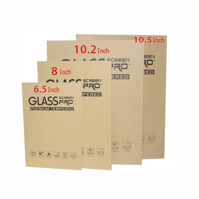 China OEM Factory Wholesale Recyclable Brown Kraft Air EVA Lining Custom Printed Ipad 234 Tempered Glass Screen Protector Film Paper Gift Box for sale