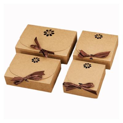 China Factory Wholesale Recyclable Brown India Folding Paperboard Red Custom Sweet Cake Cookie Cookie Box Packaging Kraft Paper for sale