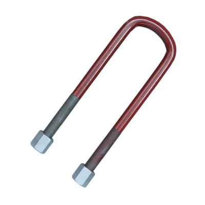 China 40CR Truck U Bolt Red Color Steel High Tensile U Bolts for sale