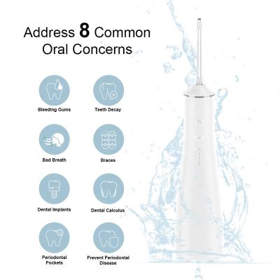 China Portable Dental Water Flosser Water Flosser Usb Rechargeable Waterproof Floss 180ml 180ml Irrigator 3 Modes Dental Wireless Teeth Remover for sale