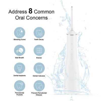 China 68db IPX7 Car Water Drip Irrigation System Oral Hygiene Cleaner Tooth Pik Rechargeable Waterproof Oral Water Flosser for sale