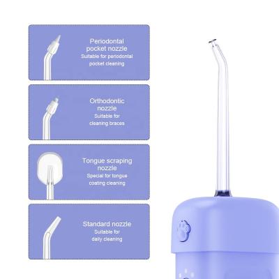 China Children Deep Full Clean Refillable Oral Residue Oral Irrigator Car Home Use Portable Kids Waterproof Dental for sale