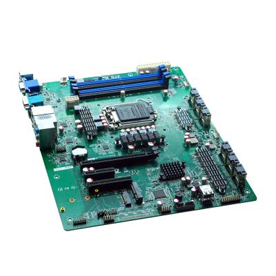 China Server/Workstation NVR Monitor B250 Mainboard LGA1151 Dual LAN 4 DDR4 6 MSAS SATA 24 Bay NAS Motherboard with PCIE for sale