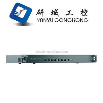 China Galvanized Steel Sheet China Intel D525/1.80GHz Dual Core Proessor With 6 Ethernet Ports 1U Rack Network Barebone Router For pfsense for sale