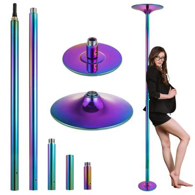 China Fitness Bodybuilding / Dancing Dance Pole Set Rotating And Static Portable 45mm Pole Fitness Stripper Pole for sale