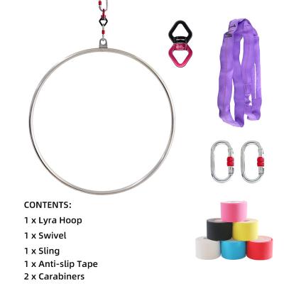 China 2021 FITNESS Lyra High Quality Pole Dance Acrobatic Aerial Dance Stainless Steel Yoga Circle Aerial Circle Included Props for sale