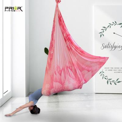 China Anti-Gravity Aerial Sling Logo Yoga Swing Custom Inversion Yoga Hammock Gym Wholesale Colorful High End High Resistance Yoga Swing for sale