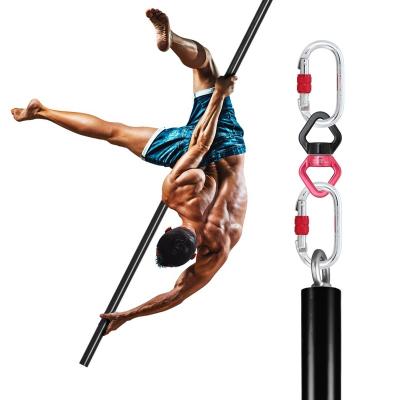 China Bodybuilding Fitness Anterior Fitness Pole Fly Aerial Pole 45mm Stainless Steel Professional Stripper Dance Flying Pole for sale