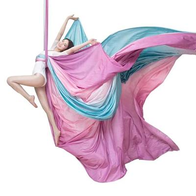 China Super Soft Ombre Silks 9Yards/8.2m Aerial Tie Dyed Aerial Fabrics For Aerial Yoga Aerial Circus Circus Arts for sale