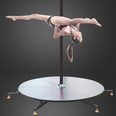 China 2022 Update Latest Stripper Pole Stage Pink Silicone Steel Pole Rotating Static Pole Dance Stage for sale