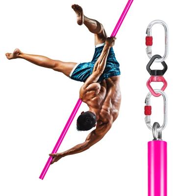 China 2022 Collapsible Portable Pole Dancing 45mm Silicone Flying Pole for sale