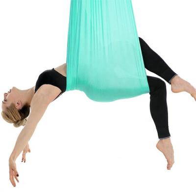 China Aerial Yoga Dance Hammock Fabric 100% Nylon 5m Length 2.8m Width Inversion Yoga High Strength Aerial Swing Fabric for sale