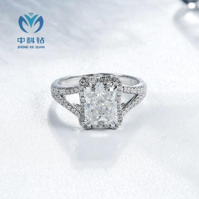 China TRENDY Listing Ring Diamond Wedding Engagement Ring Diamond Big Oval Diamond Ring Set for sale