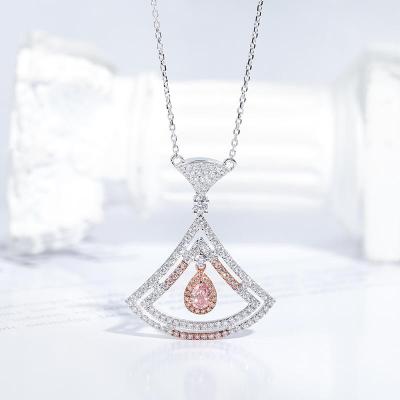 China Sparking CVD diamond wholesale 2.11ct oval shaped diamond pendant with HPHT grow high temperature and high pressure environment for sale