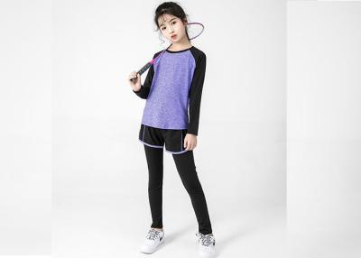 Chine T-shirts raglans 140-210g de douille d'enfants de sports de filles personnalisables d'habillement longs à vendre