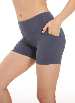 Chine Shorts élevés sportifs de yoga de séance d'entraînement de taille des shorts 210g de 4 pouces des femmes de BSCI à vendre