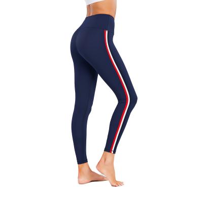 China Pantalones para mujer de la yoga del Activewear de las polainas del gimnasio del tamaño extra grande del lado de la marina de guerra de BSCI en venta