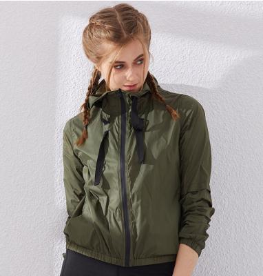 China Short Style XS-5XL Polyester Zip Up Jacket Women Sports Jacket for sale