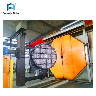 China Factory exported to Korea two arms shuttle type rotomolding machine for water tanks for sale