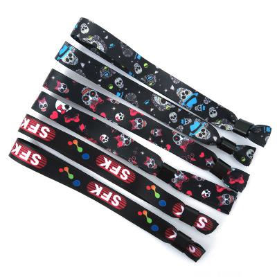 China High Quality Polyester Wristband Mens And Womens Festival Party Wristbands Custom Fabric For Event for sale