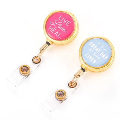 China Eco-Friendly Reels Rotating Mexican Micro Mouse Metal Mini Highlighter Scrub Top Minnie Dish Badge Reel Steel Wire Retractable Rope for sale