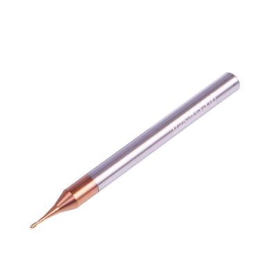 China Micro Cutter Carbide Milling Metal Work Tool Micro Carbide Neck End Mill Long 2 Flute For Steel for sale