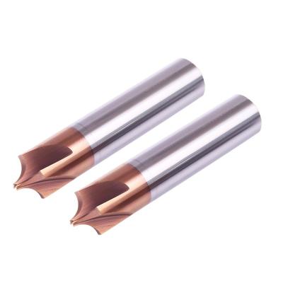 China Metal Work Tool D3*R0.5*D4*50*4T HRC55 R Tungsten Carbide Internal Milling Cutter For Steel With Coating for sale